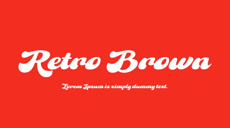 Retro Brown Font