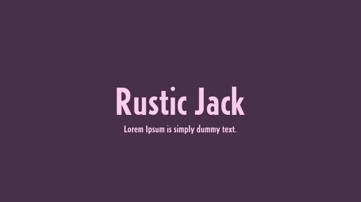 Rustic Jack Font Family