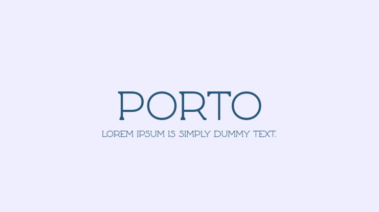 Porto Font Family