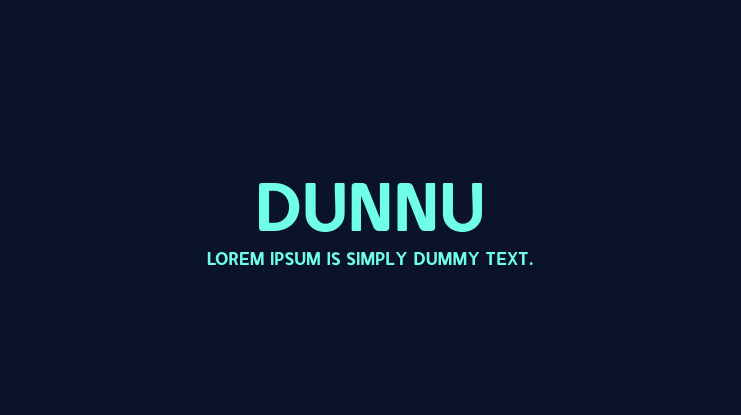 DUNNU Font