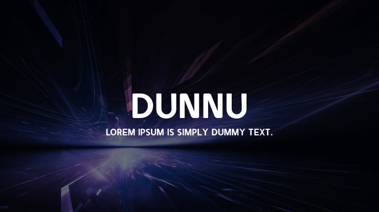 DUNNU Font