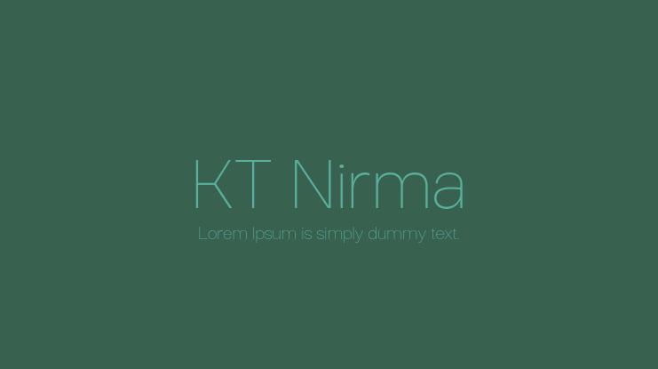 KT Nirma Font