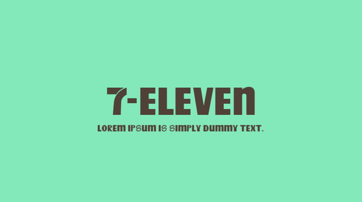 7-ELEVEN Font