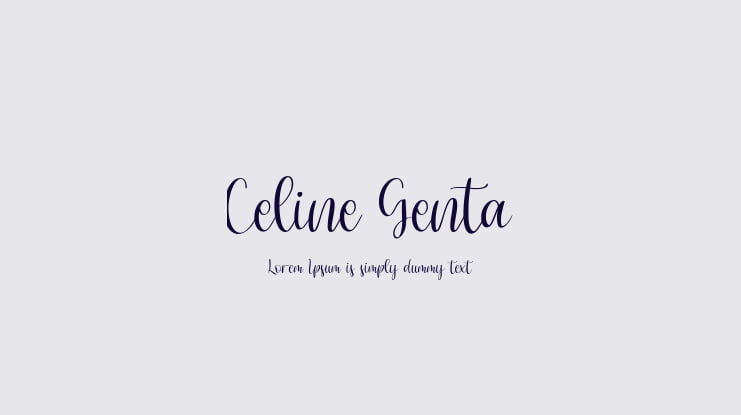 Celine Genta Font