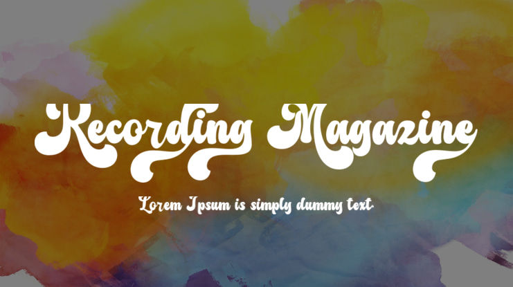 Recording Magazine Font