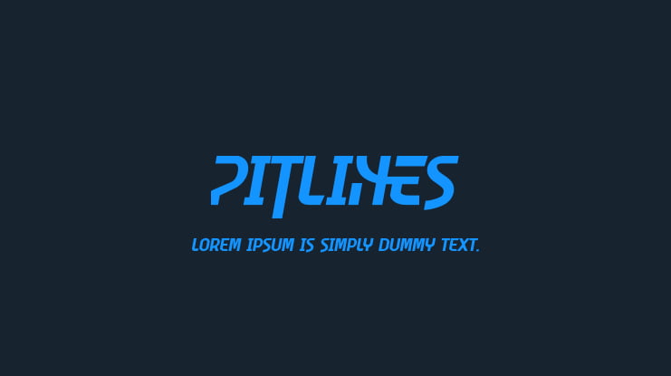 Pitlines Font
