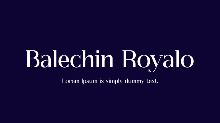 Balechin Royalo Font