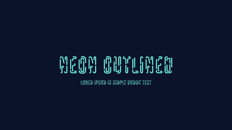 Neon Outlined Font