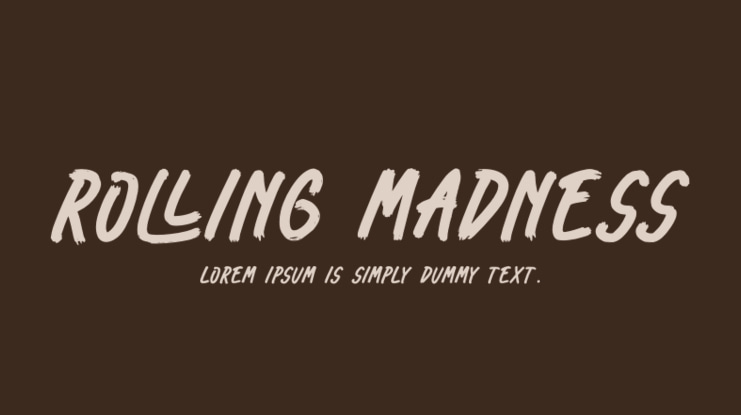 Rolling Madness Font