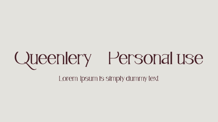 Queenlery - Personal use Font