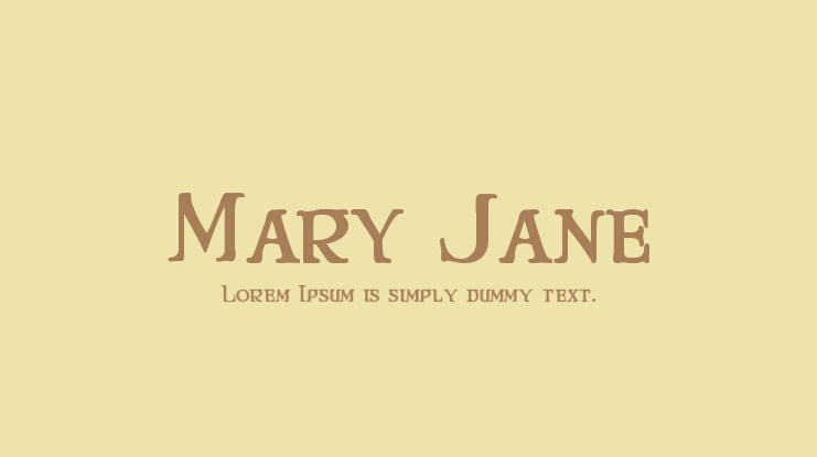 Mary Jane Font Family