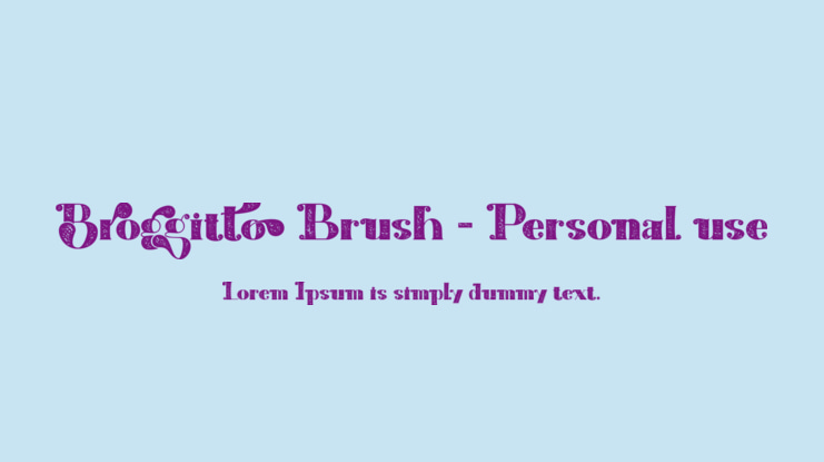 Broggitto Brush - Personal use Font Family