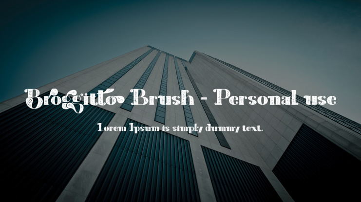 Broggitto Brush - Personal use Font Family