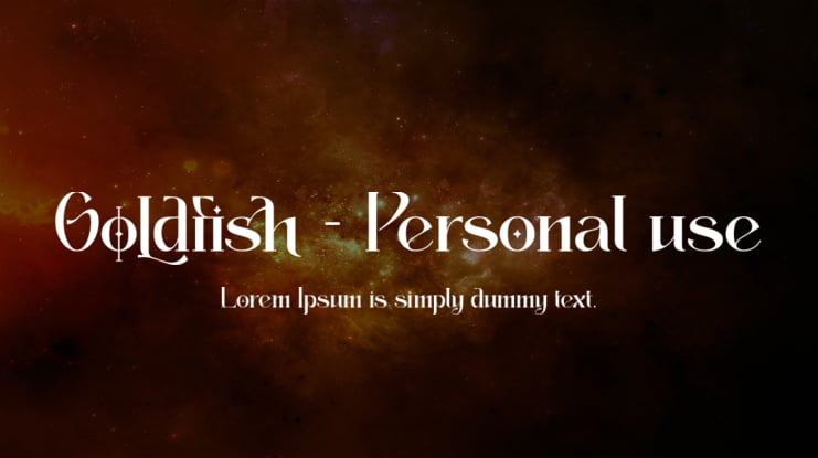 Goldfish - Personal use Font