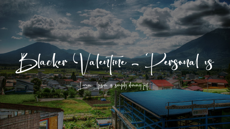 Blacker Valentine - Personal us Font
