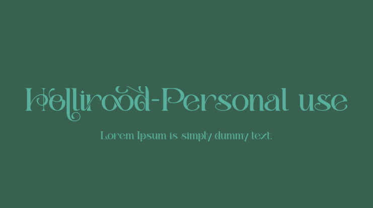 Hollirood-Personal use Font