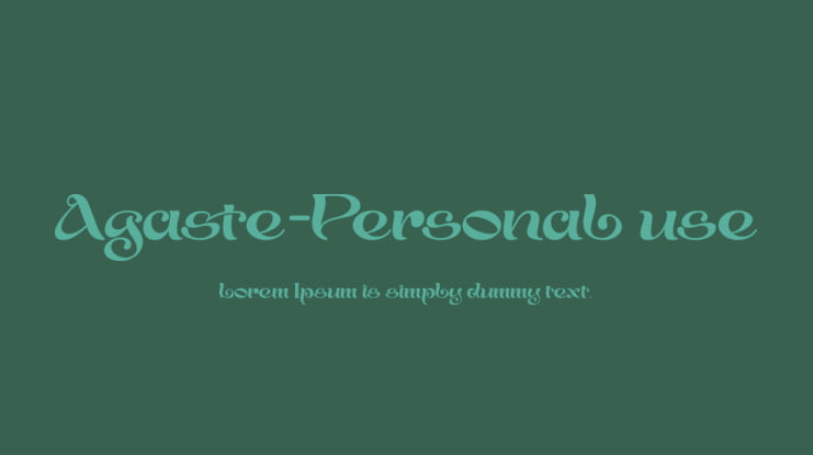 Agaste-Personal use Font