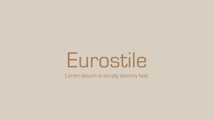Eurostile Font Family