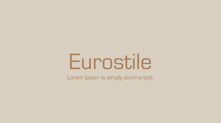 Eurostile Font Family