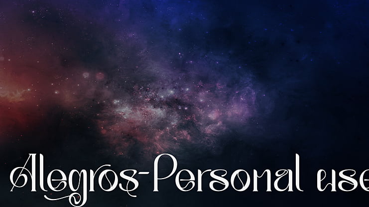 Alegros-Personal use Font
