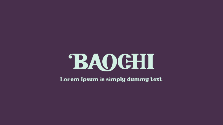 Baochi Font