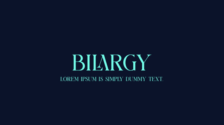 BILARGY Font
