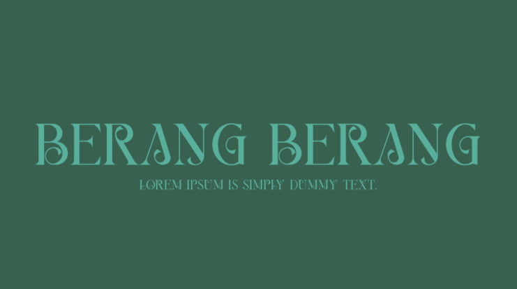 BERANG BERANG Font