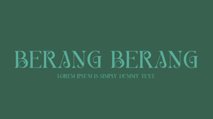 BERANG BERANG Font