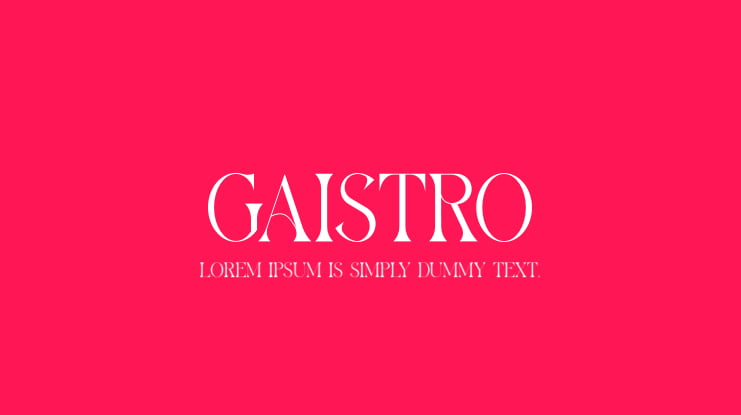 GAISTRO Font