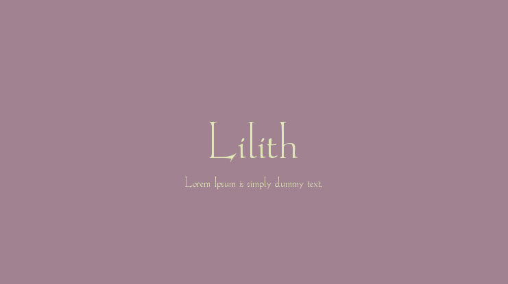 Lilith Font