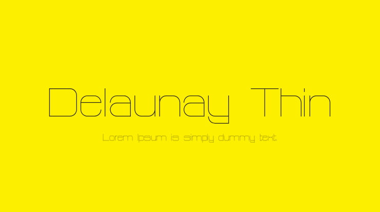 Delaunay Thin Font Family
