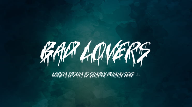 Bad Lovers Font