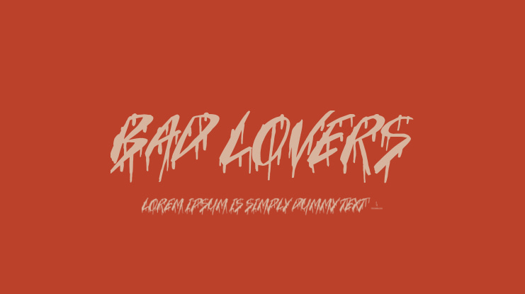 Bad Lovers Font