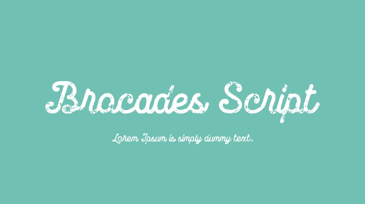 Brocades Script Font