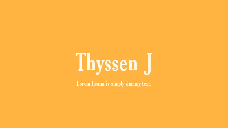 Thyssen J Font Family