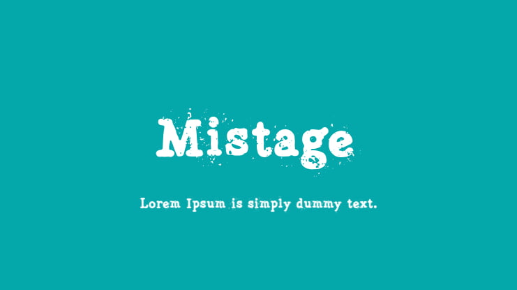 Mistage Font Family