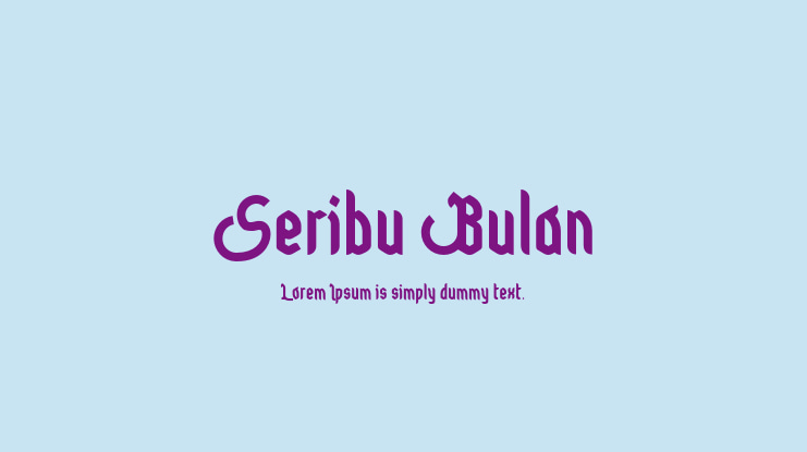 Seribu Bulan Font