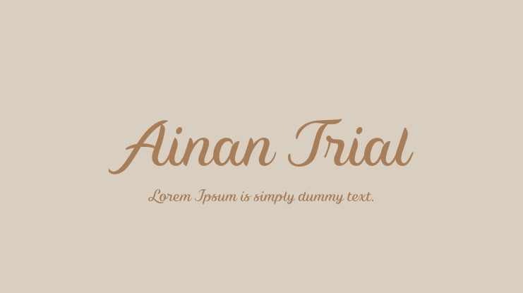 Ainan Trial Font