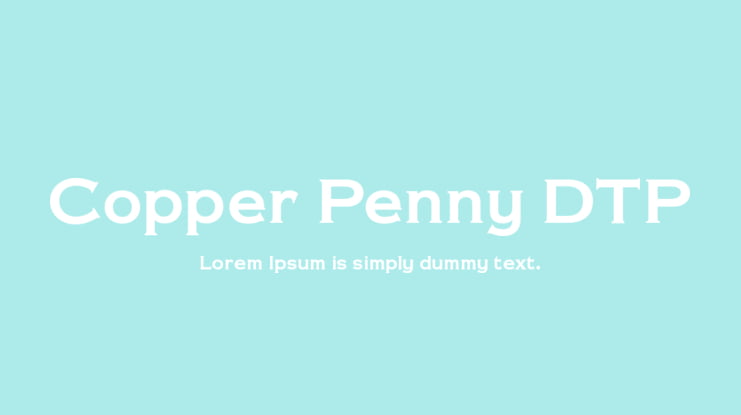 Copper Penny DTP Font Family