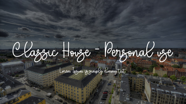 Classic House - Personal use Font
