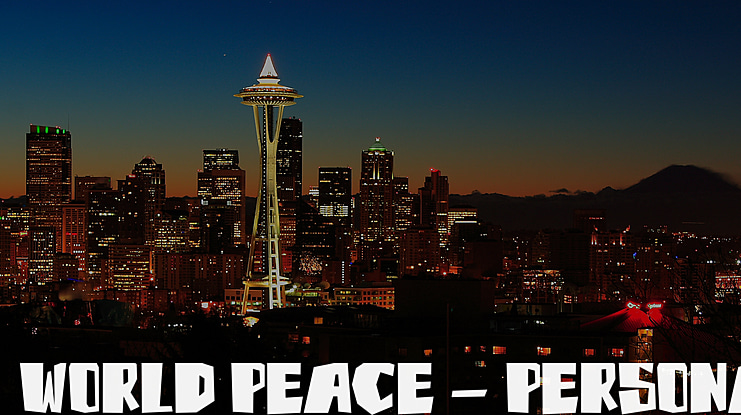 World Peace - Personal use Font