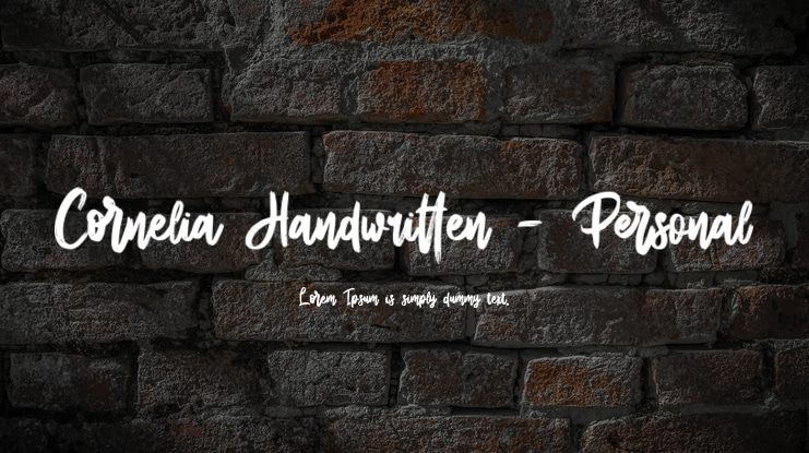 Cornelia Handwritten - Personal Font