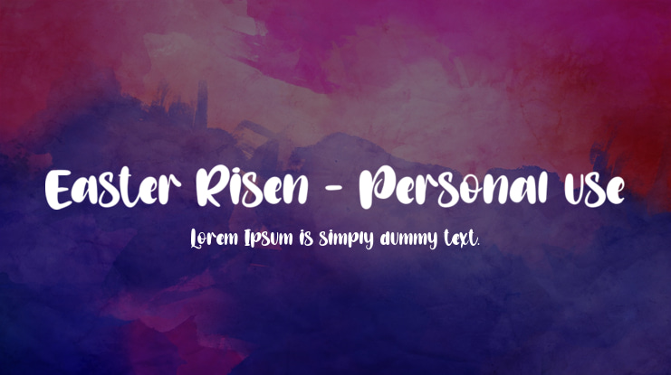 Easter Risen - Personal use Font