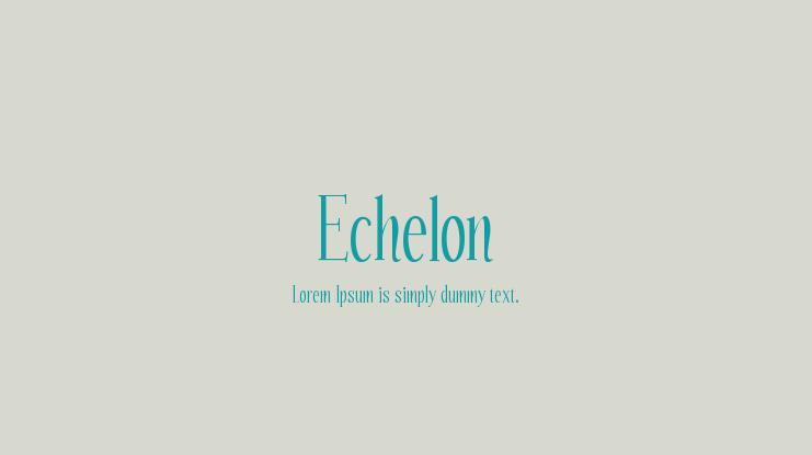 Echelon Font Family
