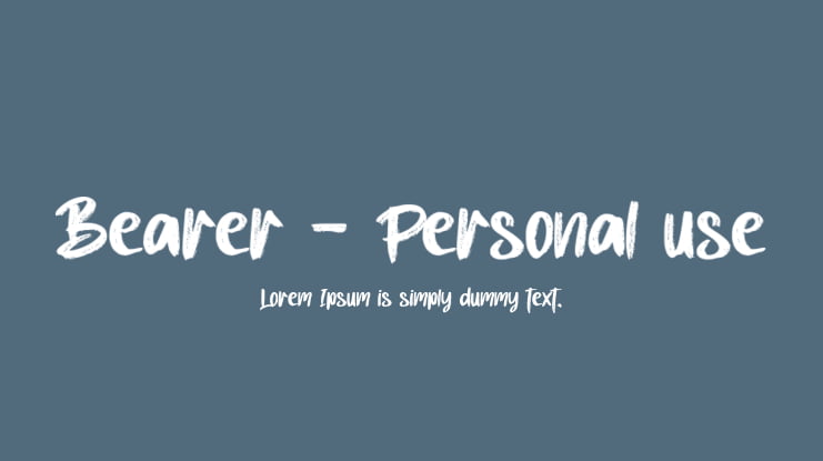 Bearer - Personal use Font