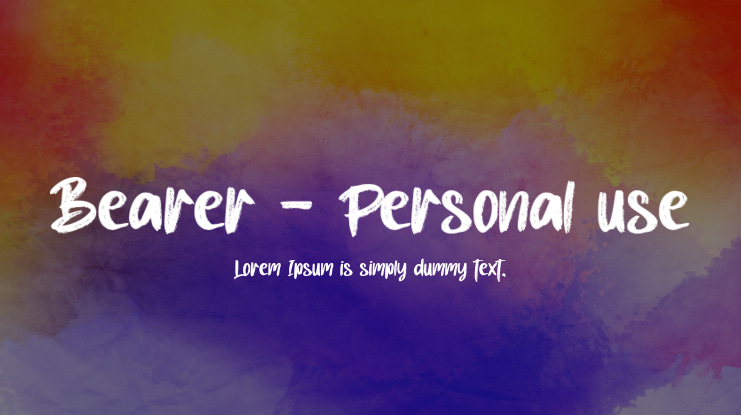 Bearer - Personal use Font