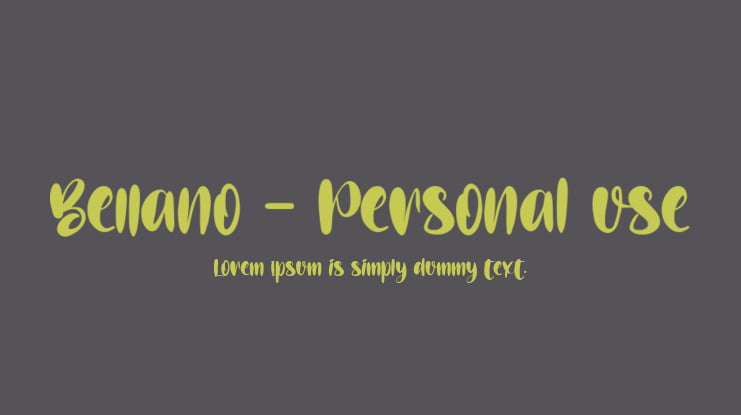 Bellano - Personal use Font