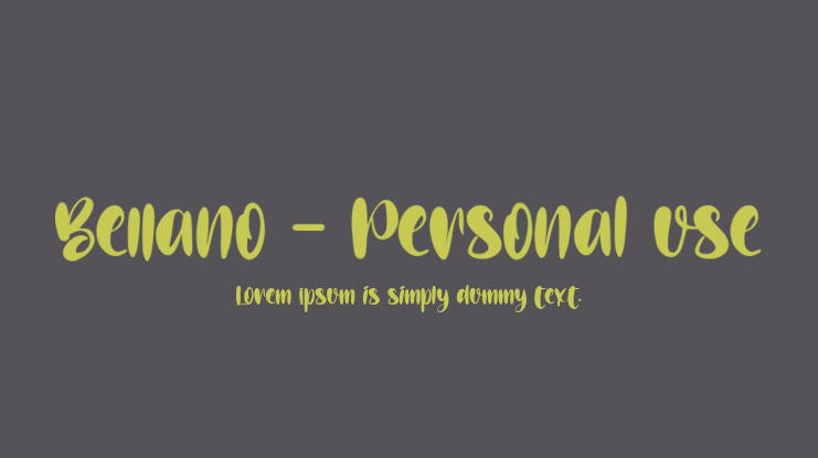 Bellano - Personal use Font