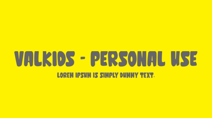 Valkids - Personal use Font