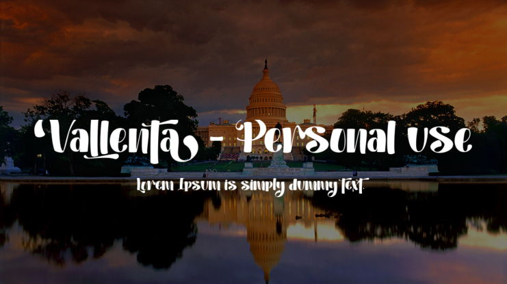 Vallenta - Personal use Font